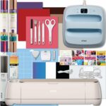 Cricut Maker 4 con Pack de tapetes variados Vinilo textil pack 40 hojas de colores Vinilo textil blanco Vinilo textil negro y cinta de transferencia