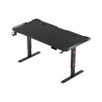 Escritorio Gamer Raptor Glow Station RGB c/elevacion h/80kg c/portavasos + porta auricular