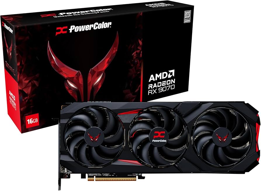 Placa Powercolor Red Devil AMD Radeon RX 9070 XT 16GB GDDR6