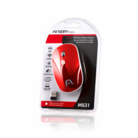 Mouse Óptico Inalámbrico Argomtech Ms31 Usb Rojo