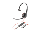 Auricular Monoaural con Micrófono Poly Blackwire 3215 USB-C Headset +3.5mm Plug +USB-C/A Adapter 8X227A6 (Bulk)