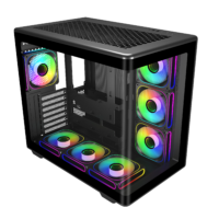 Gabinete Cooler Master Elite 600 Vidrio Templado Curvo Black s/fuente