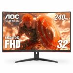 Monitor AOC C32G2ZE 31,5" VA FHD 240Hz 4ms Curved Gaming Ficha USA