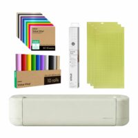 Cricut Explore 5, Vinilo Permanente Arcoiris x50hojas, Vinilo rollo Arcoiris x10, Cinta Transferencia, Tapete STD x3