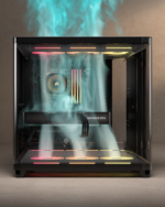 Gabinete CORSAIR AIR 5400 LX-R RGB iCUE LINK Mid Tower con triple cámara Negro