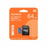 Tarjeta de Memoria ADATA Premier microSDXC 64GB UHS-I U1 A1 V10 100MB/s c/adaptador