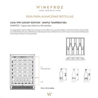 Cava Winefroz Wifi Acero Inox 46 Bot - Simple Temperatura