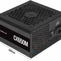 Fuente CORSAIR CX-M Series CX650M 650W ATX 3.1 Cybenetics Bronze Semi-Modular