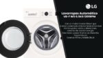 Lavarropas Automático Inverter LG VB-F WO 6.5KG 1200RPM Carga Frontal Blanco