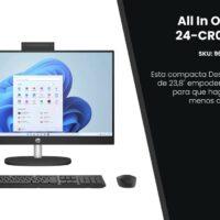 Todo en Uno HP  24-cr0017la AMD Ryzen 5 512GB SSD 8GB Ram 23.8" FHD Windows 11 961X7LA