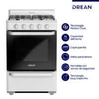 COCINA DREAN CD5602AB0 MULTIGAS SIN LUZ SIN ENCENDIDO BLANCA