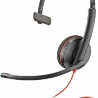 Auriculares monoaurales USB-C Poly Blackwire 3210 + adaptador USB-C/A Bulk - 8X214A6