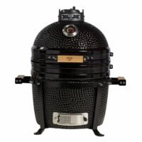 Parrilla Kamado Bbq Grill Kadu K15 Ahumador Ceramico Gris Oscuro con funda