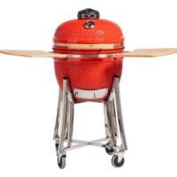 Parrilla Kamado Bbq Grill Kadu K18 Ahumador Ceramico Rojo