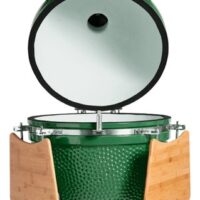 Parrilla Kamado Bbq Grill Kadu K23 Ahumador Ceramico Verde con funda