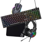 Combo Gamer Raptor Teclado Mecánico 104 teclas + Mouse RGB 7200dpi + Mouse Pad S + Auricular 3.5 (3088)