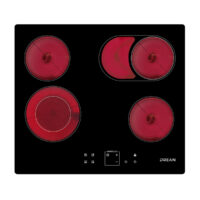 ANAFE ELECTRICO DREAN AEDR60CNV VITROCERAMICO 60CM 4 HORNALLAS NEGRO