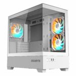 Gabinete Gigabyte C201 Panoramic Ice TG x2 Mid-Tower Fan ARGB x3 White (5849)