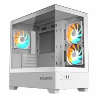 Gabinete Gigabyte C201 Panoramic Ice TG x2 Mid-Tower Fan ARGB x3 White (5849)