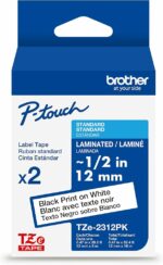 CINTA P/ROTU BROTHER TZE231 12MM NEGRO/BLANCO
