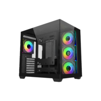 Gabinete Cooler Master Elite 681 Mid Tower 4 Fans ARGB Tempered Glass Black s/Fuente