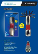 LINTERNA LED HERRAMIENTA INCLUYE LLAVE HEXAGONAL LIMA CUCHILLO ABRE LATA - NO INCLUYE 3 AAA