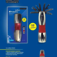 LINTERNA LED HERRAMIENTA INCLUYE LLAVE HEXAGONAL LIMA CUCHILLO ABRE LATA - NO INCLUYE 3 AAA