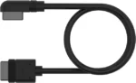 Cable CORSAIR iCUE LINK 1x 600mm con conector 90° negro