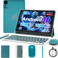TABLET ANDROID 15 10” 18GB RAM 128GB  EXPANSIÓN 2TB – 2 EN 1 CON TECLADO MOUSE Y STYLUS (CP20 Pro