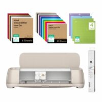 Cricut Maker 4 Rosa Vinilo Multicolor y Glitter Pack de Tapetes y Cinta de Transferencia