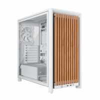 Gabinete CORSAIR FRAME 4000D RS Wood Mid-Tower, Blanco / Madera