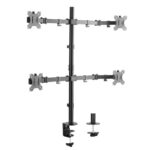 SOPORTE INTELAID CUÁDRUPLE ESCRITORIO CON BASE 13"- 27" CARGA MAX 32 KG