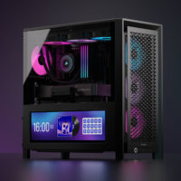 Gabinete CORSAIR FRAME 4000D LCD RS Performance Mid-Tower Negro