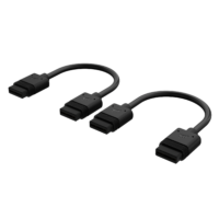 Cable CORSAIR iCUE LINK 2x 100mm con conector derecho negro