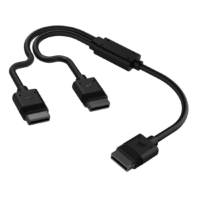 Cable CORSAIR iCUE LINK 1x 600mm tipo Y con conector derecho negro