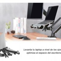 SOPORTE INTELAID PORTA NOTEBOOK COMPATIBLE CON SOPORTES VESA APTO PARA DISPOSITIVOS: 12”-18”